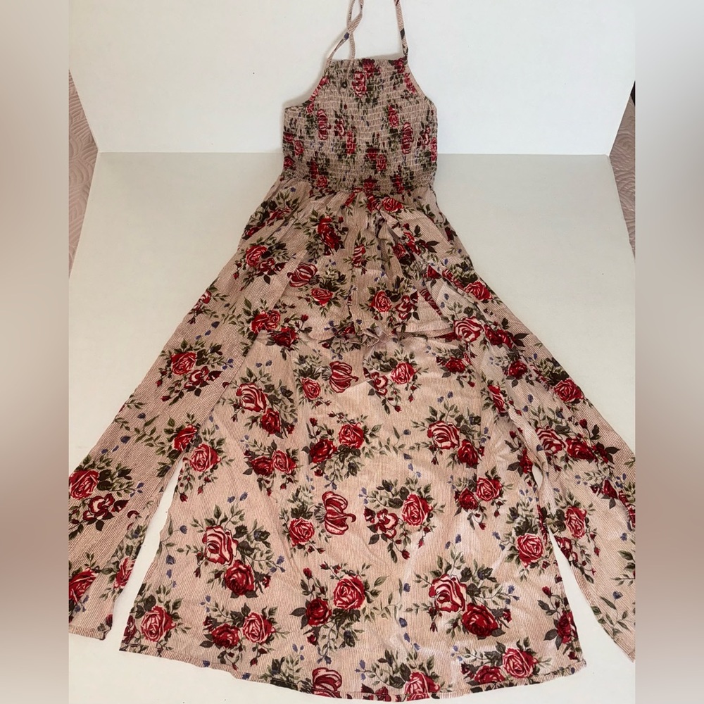 Floral Halter romper Dress - Picture 4 of 13